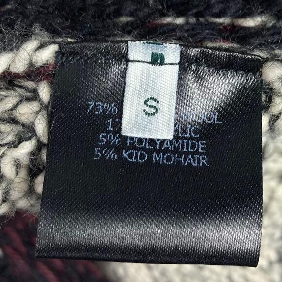 NWOT YIGAL AZROUEL Cardigan S Mohair Merino-Wool Colorblock Patchwork Open Thick - Picture 9 of 13